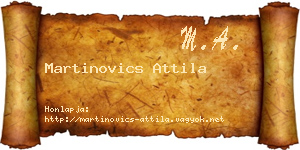 Martinovics Attila névjegykártya
